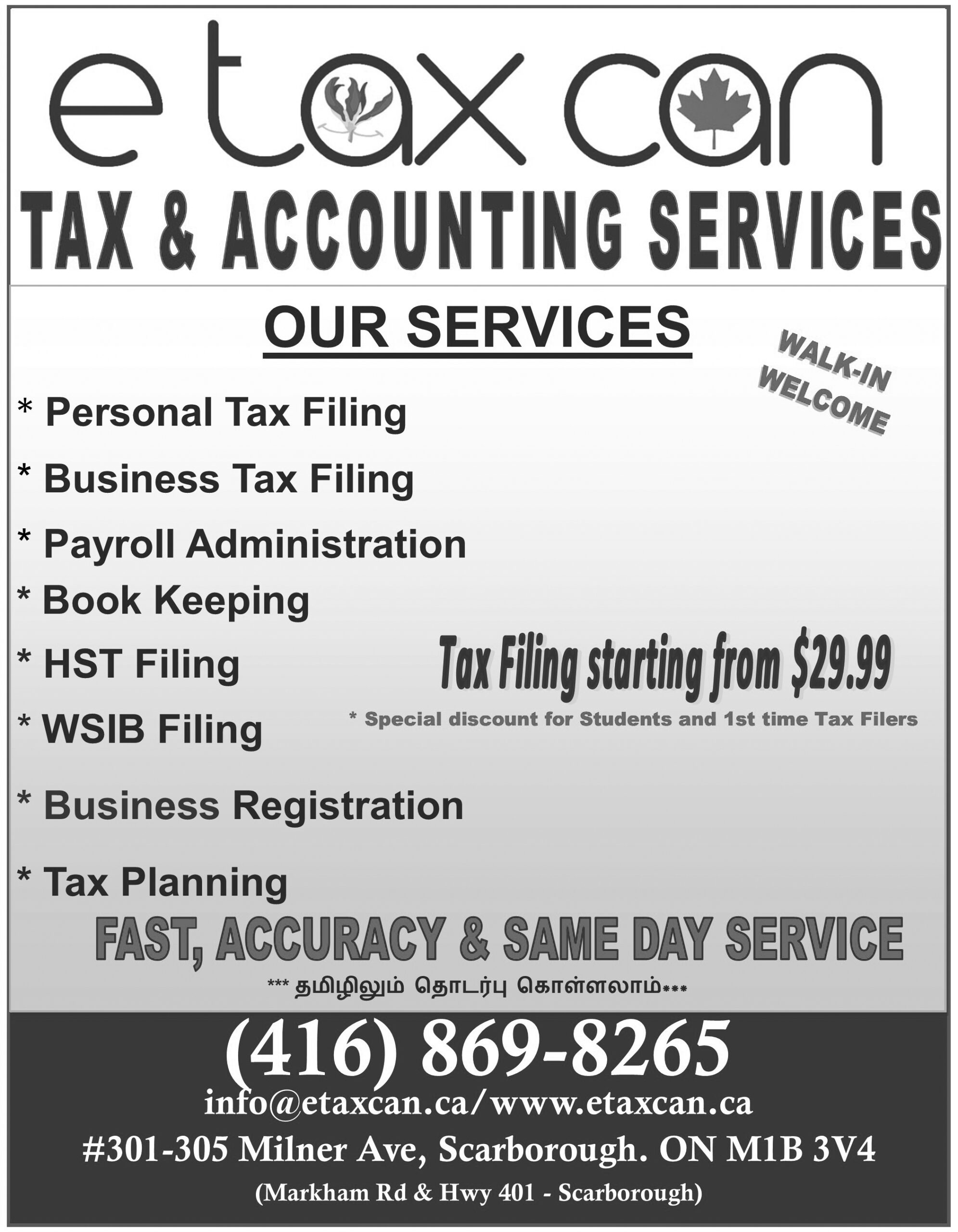 E-Tax CAN Tax & Accounting Services.