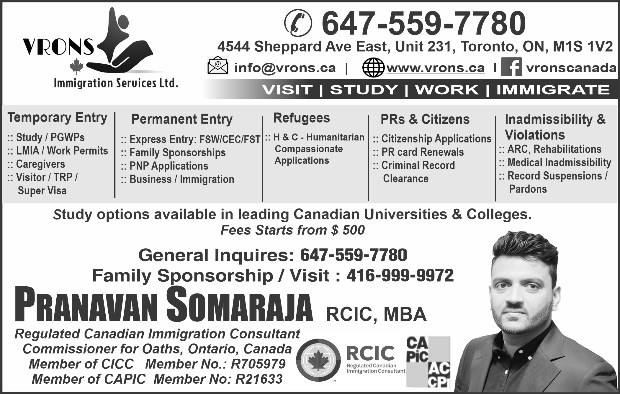 Vrons Immigration Services Ltd