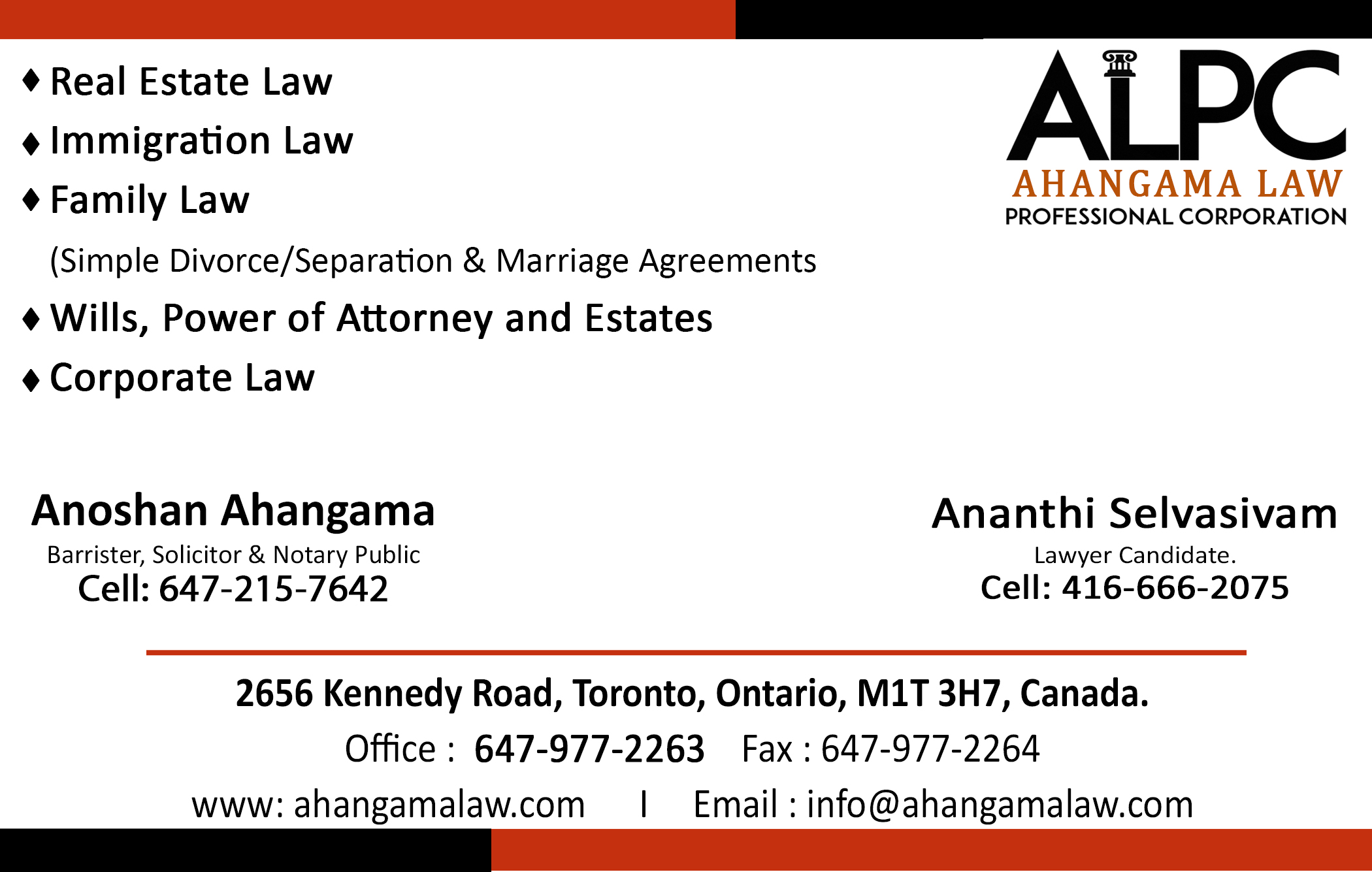 Ahangama Law Professional Corporation