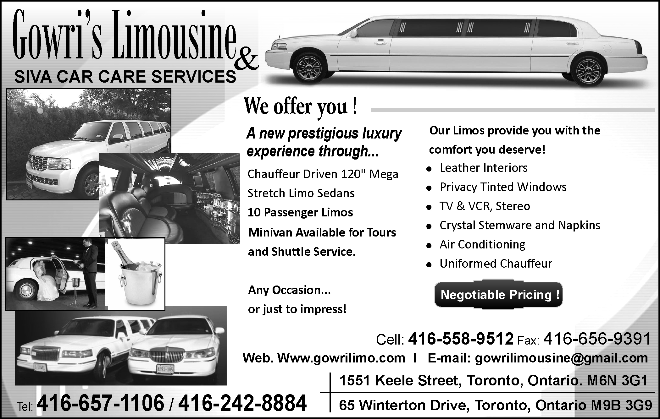 Gowri’s Limousine & Siva Car Care Services