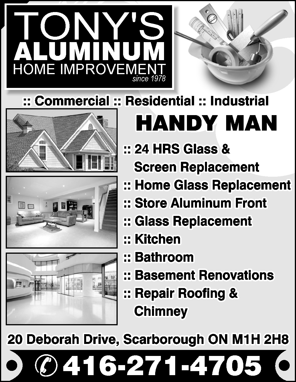 Tony’s Aluminum Home Improvement